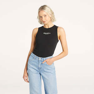 RIDERS SLIM RIB TANK - WORN BLACK