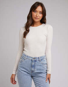 SILENT THEORY RIB LONG SLEEVE - OAT