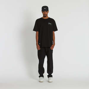 CRATE MEN'S SCRIPTED T-SHIRT - BLACK/REFLECTIVE