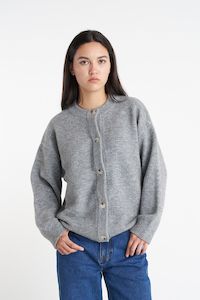 Womens Knits: HUFFER ELLE CARDIGAN - SOFT GREY