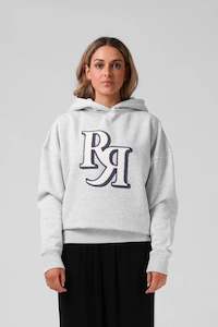 Womens Sweats Hoodies: RPM BINATE OS HOOD - WHITE MARL