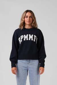 RPM AYLA VARSITY KNIT - NAVY