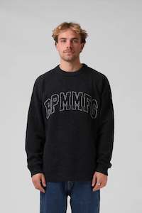 Mens: RPM SLOUCH VARSITY KNIT - BLACK MARL
