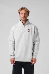 Mens: RPM TRACK 1/4 ZIP - WHITE MARL