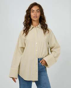 All About Eve: ALL ABOUT EVE NARA STRIPE SHIRT - YELLOW