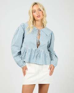 ALL ABOUT EVE MICKY LS TOP - CHECK