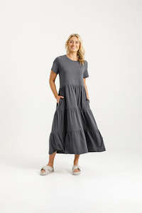 HOMELEE KENDALL DRESS - GRAPHITE