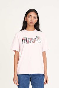 Womens Tees: HUFFER CLASSIC TEE/GARDEN PARTY - MELLOW PINK