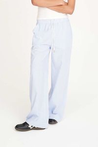 Womens Pants: HUFFER CRUISE LOUNGE PANT - ICE BLUE STRIPE
