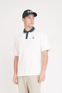 HUFFER CHECK PAR SS POLO - CHALK