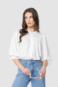 Best Selling: SEEKING LOLA CELIA TOP - WHITE LINES