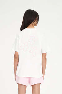 Womens Tees: HUFFER CLASSIC TEE 170/DAISY CHAIN - CHALK