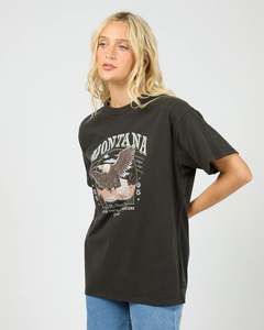 All About Eve: ALL ABOUT EVE MONTANA RELAXED TEE - WASHED BLACK