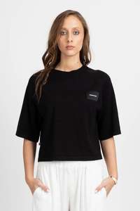 FEDERATION BADGE KNIT TOP - BLACK