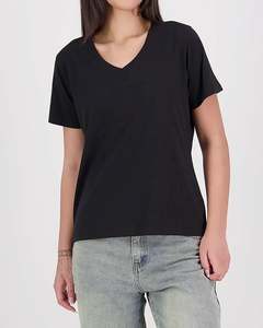 Womens: COTTON VEE NECK TEE V2