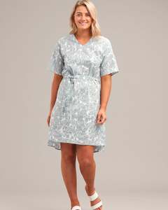 Womens Dresses Tunics: COTTON TIE WAIST DRESS