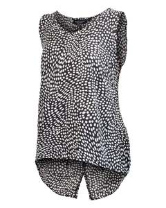 Womens Tops Tees: VISCOSE SPLIT BACK TANK TOP