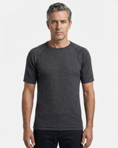 Mens Essential Tees Polos: SUPERFINE MERINO SHORT SLEEVE CREW