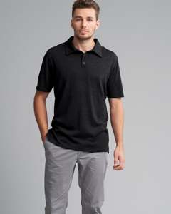 Mens Essential Tees Polos: MERINO SS POLO SHIRT
