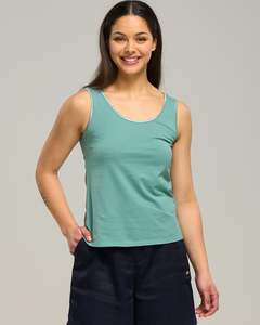 Womens Essential Tees Polos: SUPIMA COTTON SATIN TANK TOP