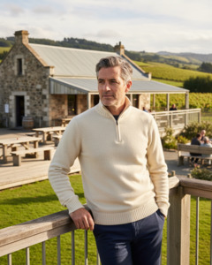 Mens: NZ LAMBSWOOL QTR ZIP