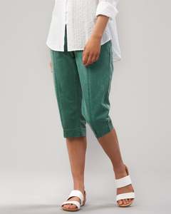 Womens Cotton: COTTON WEATHERED CAPRI