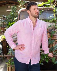 Mens Linen: 100% LINEN CLASSIC2 FIT SHIRT