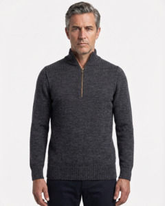 Mens Knitwear: 300 QTR ZIP