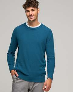 Green: CASHMERE COTTON CREW STITCH