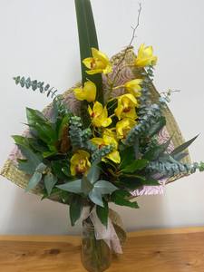 Products: Mat wrapped orchid - Wildstem Florists