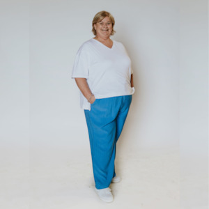 Sale: Shannon - Women's Wide Leg/Harem Pants - Cornflower