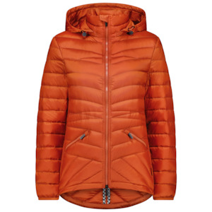 Womens Jacket Coats: Cushla - Women's Packable Down Jacket || Intense Rust