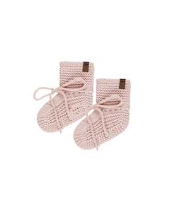 Quincy Mae: Knit Booties || Bubblegum