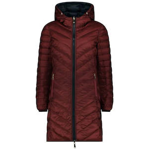 Arnie Womens Reversible Down Jacket || Black/Cabernet