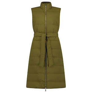 Bella Women's Down Maxi Vest || Loden