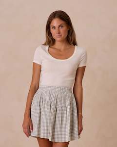 Rylee Cru: Pointelle Tee || Ivory