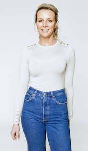 Moke: Nicki - Women's Knit Sweater || Ice Crystal