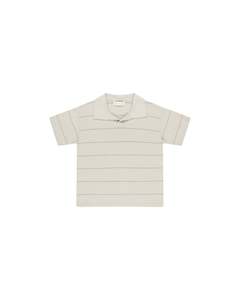 Rylee Cru: Chandler Knit Polo || Eucalyptus Stripe