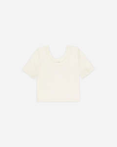 Pointelle Tee || Ivory