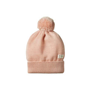 Alpine Pom Pom Beanie || Rose Dust