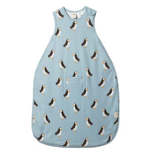 Organic Cotton & Merino Sleeping Bag || Puffin Print