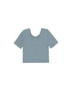 Rylee Cru: Pointelle Tee || Ocean