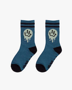 Drippin Smile Socks || Blue