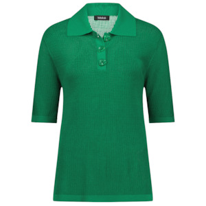 Moke: Cedar Women's Button Up Tee - Shamrock