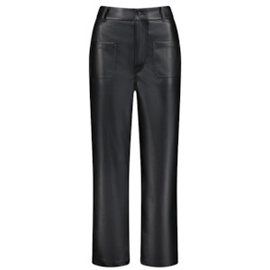 Moke: June - Women's Faux Leather Pants || Black
