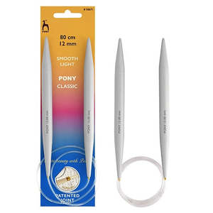 Knitting Needles Tools: Pony Plastic 80cm Fixed Circular Knitting Needles.