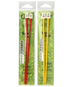 Knitting Needles Tools: Kwik Knit Plastic 18cm Children's Knitting Needles