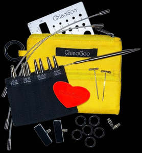 Chiaogoo Knitting And Crochet Tools: ChiaoGoo TWIST Shorties Large [L] Interchangeable Set (Yellow).
