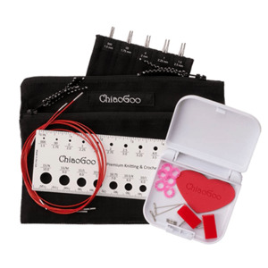 Chiaogoo Knitting And Crochet Tools: ChiaoGoo TWIST Red Lace Mini 5" (13cm) Interchangeable Set.