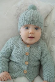 Baby Cakes Bc87 Taylor Cardi and Hat (4ply Baby)